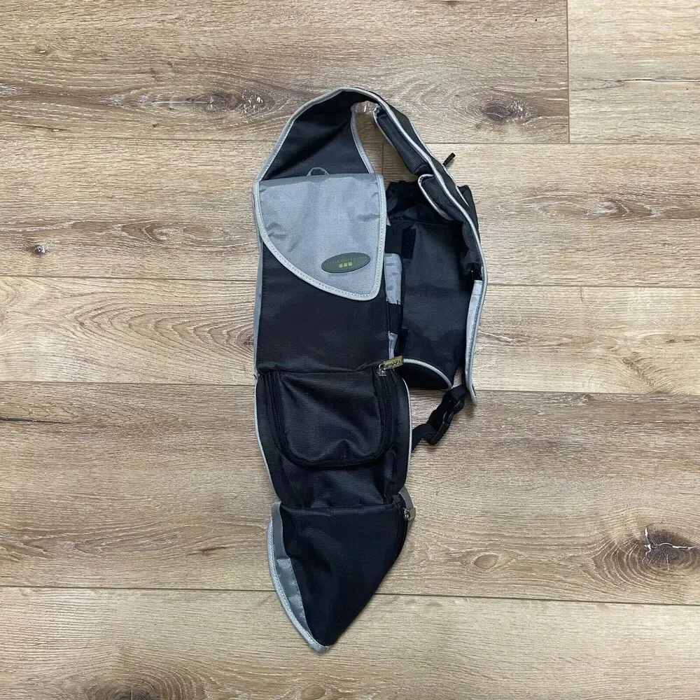 JJ Cole Collections Over The Shoulder Diaper Bag Sling Black & Gray Trav…